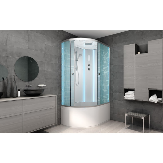 Гидробокс Avacan 120x90 см EM5012RLED, хром/узор (безсиликоновая сборка) - 3 Гидробокс Avacan 120x90 см EM5012RLED, хром/узор (безсиликоновая сборка) фото 3