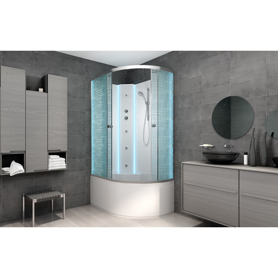 Гидробокс Avacan 120x90 см EM5012LNLED+GM, хром/узор (безсиликоновая сборка) - 3 Гидробокс Avacan 120x90 см EM5012LNLED+GM, хром/узор (безсиликоновая сборка) фото 3