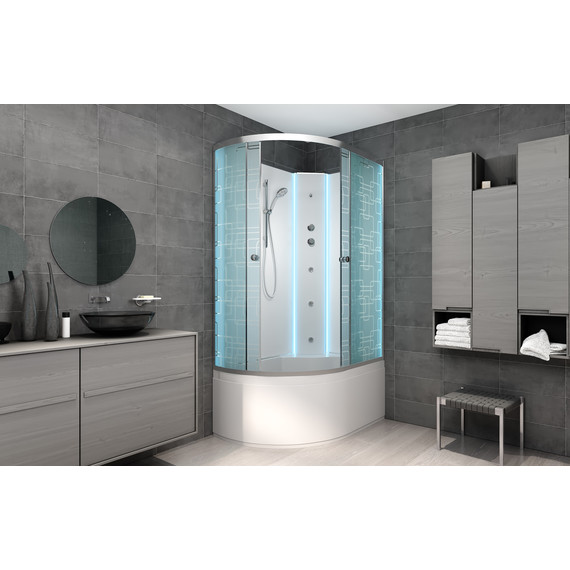 Гидробокс Avacan 120x90 см EM5012RNLED+GM, хром/узор (безсиликоновая сборка) - 3 Гидробокс Avacan 120x90 см EM5012RNLED+GM, хром/узор (безсиликоновая сборка) фото 3