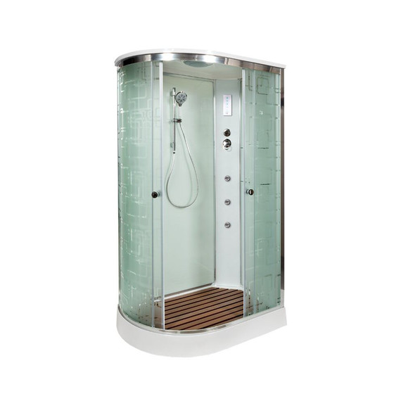 Гидробокс Avacan 120x90 см EM2012RGM+EL, хром/узор (безсиликоновая сборка) -  Гидробокс Avacan 120x90 см EM2012RGM+EL, хром/узор (безсиликоновая сборка) фото