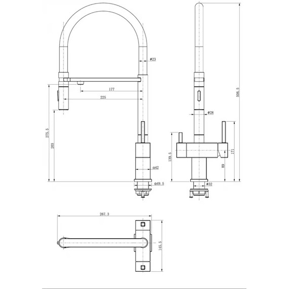 Смеситель для кухни Grocenberg GB4098GO, золото фото 4
