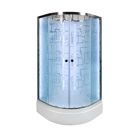 Гидробокс Avacan 110x110 см EM3011NLED+GM, хром/узор (безсиликоновая сборка) - 2 Гидробокс Avacan 110x110 см EM3011NLED+GM, хром/узор (безсиликоновая сборка) фото 2