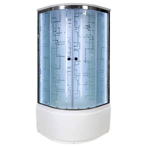 Гидробокс Avacan 110x110 см EM5011LED+GM, хром/узор (безсиликоновая сборка) - 2 Гидробокс Avacan 110x110 см EM5011LED+GM, хром/узор (безсиликоновая сборка) фото 2