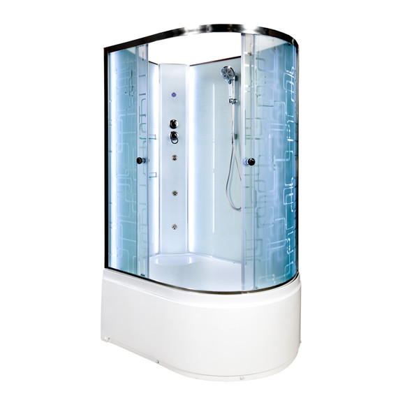 Гидробокс Avacan 120x90 см EM5012LNLED+GM, хром/узор (безсиликоновая сборка) -  Гидробокс Avacan 120x90 см EM5012LNLED+GM, хром/узор (безсиликоновая сборка) фото