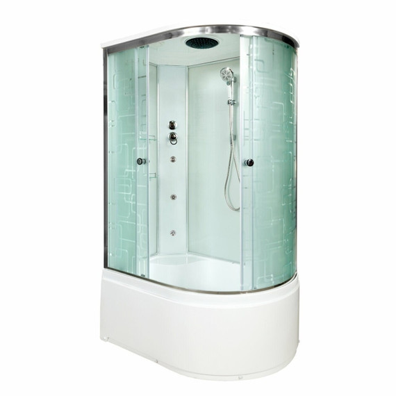 Гидробокс Avacan 120x90 см EM5012LGM, хром/узор (безсиликоновая сборка) -  Гидробокс Avacan 120x90 см EM5012LGM, хром/узор (безсиликоновая сборка) фото