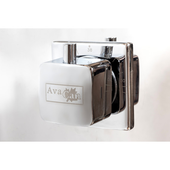 Гидробокс Avacan 100x100 см Z111, хром/прозрачное (безсиликоновая сборка) - 25 Гидробокс Avacan 100x100 см Z111, хром/прозрачное (безсиликоновая сборка) фото 25