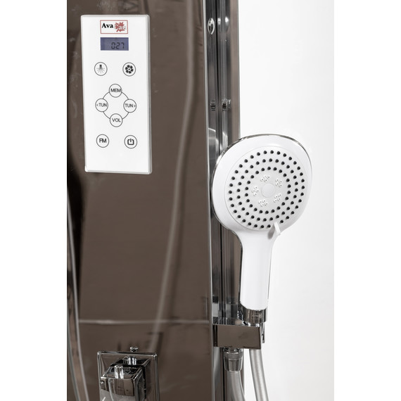 Гидробокс Avacan 120x90 см Z122MT, хром/прозрачное (безсиликоновая сборка) - 18 Гидробокс Avacan 120x90 см Z122MT, хром/прозрачное (безсиликоновая сборка) фото 18