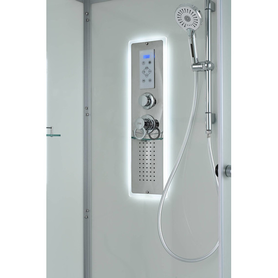 Гидробокс Avacan 100x100 см D2010LED, хром/матовое (безсиликоновая сборка) - 14 Гидробокс Avacan 100x100 см D2010LED, хром/матовое (безсиликоновая сборка) фото 14