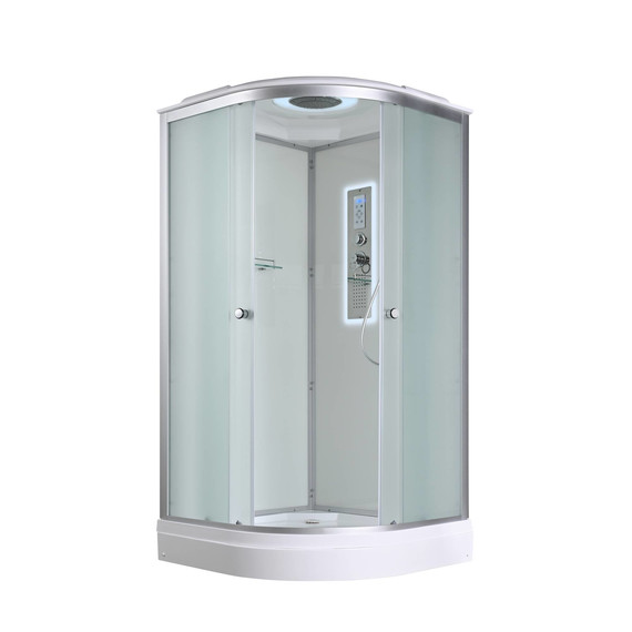 Гидробокс Avacan 90x90 см D2090LED, хром/матовое (безсиликоновая сборка) -  Гидробокс Avacan 90x90 см D2090LED, хром/матовое (безсиликоновая сборка) фото