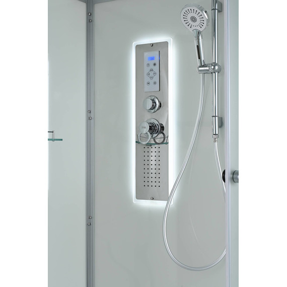 Гидробокс Avacan 80x80 см D5080LED, хром/матовое (безсиликоновая сборка) - 14 Гидробокс Avacan 80x80 см D5080LED, хром/матовое (безсиликоновая сборка) фото 14