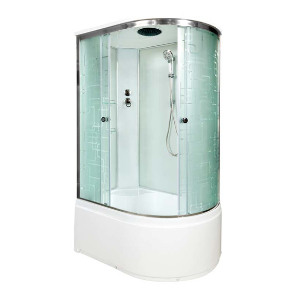 Душевая кабина Avacan 120x90 см EM5012L, хром/узор (безсиликоновая сборка) фото 