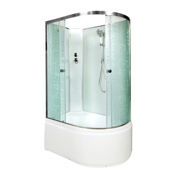 Душевая кабина Avacan 120x90 см EM5012LN, хром/узор (безсиликоновая сборка) фото 
