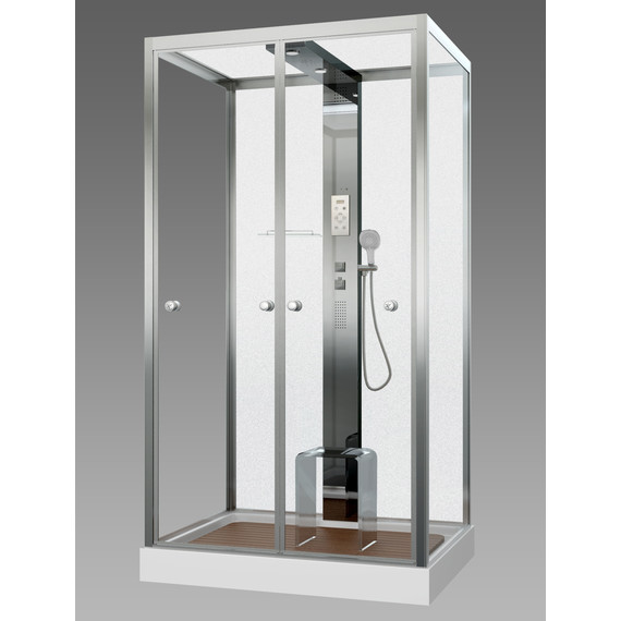 Гидробокс Avacan 120x90 см Z122MT, хром/прозрачное (безсиликоновая сборка) - 4 Гидробокс Avacan 120x90 см Z122MT, хром/прозрачное (безсиликоновая сборка) фото 4