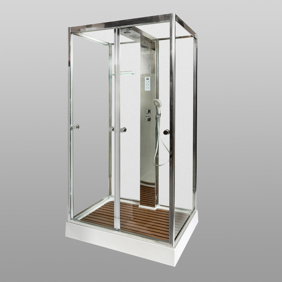 Гидробокс Avacan 120x90 см Z122MT, хром/прозрачное (безсиликоновая сборка) -  Гидробокс Avacan 120x90 см Z122MT, хром/прозрачное (безсиликоновая сборка) фото