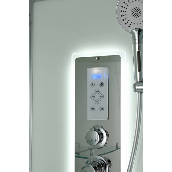 Гидробокс Avacan 120x80 см D5012RLED, хром/матовое (безсиликоновая сборка) - 10 Гидробокс Avacan 120x80 см D5012RLED, хром/матовое (безсиликоновая сборка) фото 10