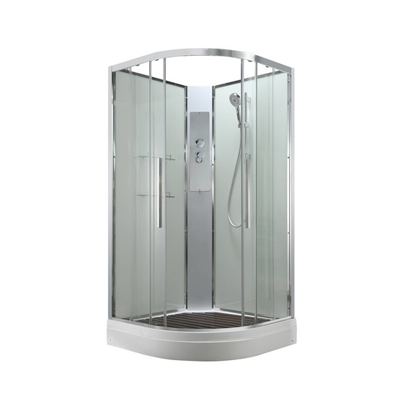 Душевая кабина Avacan 80x80 см EM2080NT, хром/прозрачное (безсиликоновая сборка) фото 