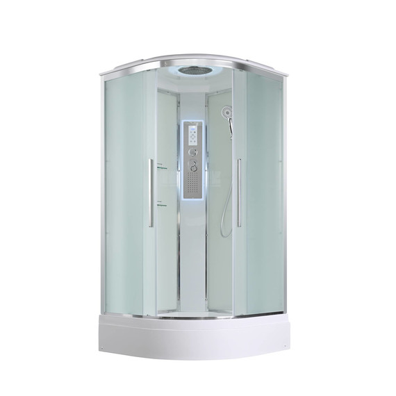 Гидробокс Avacan 100x100 см EM3010LED, хром/матовое (безсиликоновая сборка) -  Гидробокс Avacan 100x100 см EM3010LED, хром/матовое (безсиликоновая сборка) фото