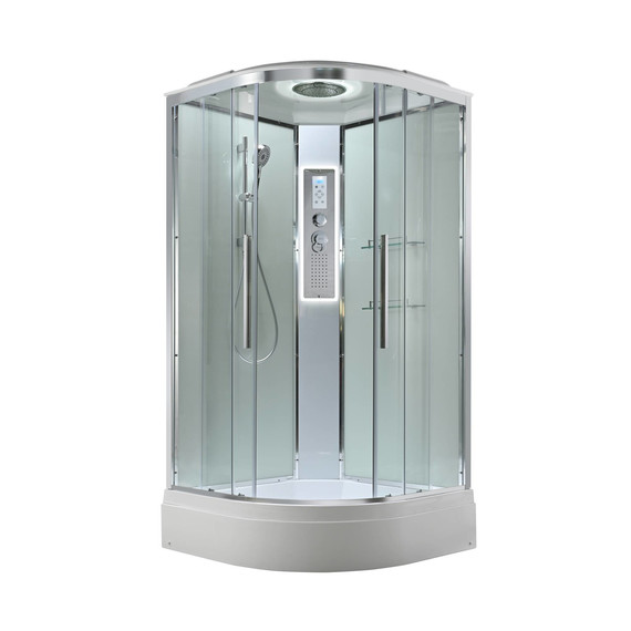 Гидробокс Avacan 110x110 см EM3011LEDT, хром/прозрачное (безсиликоновая сборка) -  Гидробокс Avacan 110x110 см EM3011LEDT, хром/прозрачное (безсиликоновая сборка) фото