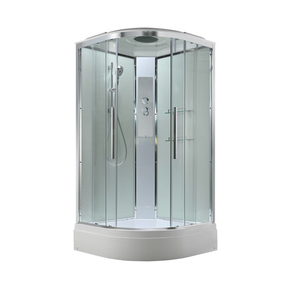 Душевая кабина Avacan 90x90 см EM3090T, хром/прозрачное (безсиликоновая сборка) фото 