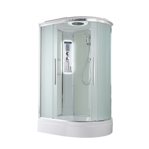 Гидробокс Avacan 120x80 см EM3812LLED, хром/матовое (безсиликоновая сборка) -  Гидробокс Avacan 120x80 см EM3812LLED, хром/матовое (безсиликоновая сборка) фото