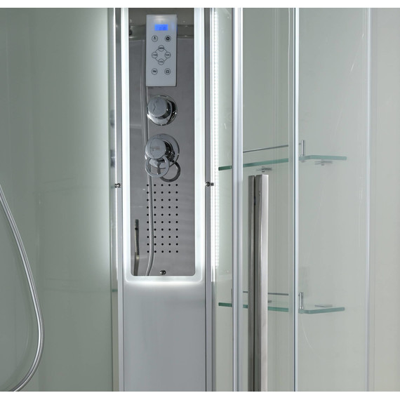 Гидробокс Avacan 120x80 см EM3812RLEDT, хром/прозрачное (безсиликоновая сборка) - 15 Гидробокс Avacan 120x80 см EM3812RLEDT, хром/прозрачное (безсиликоновая сборка) фото 15
