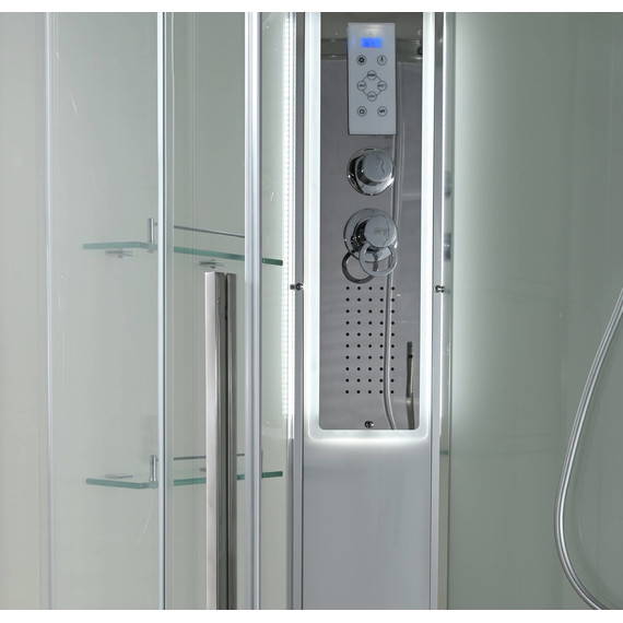 Гидробокс Avacan 120x90 см EM3912LLEDT, хром/прозрачное (безсиликоновая сборка) - 15 Гидробокс Avacan 120x90 см EM3912LLEDT, хром/прозрачное (безсиликоновая сборка) фото 15