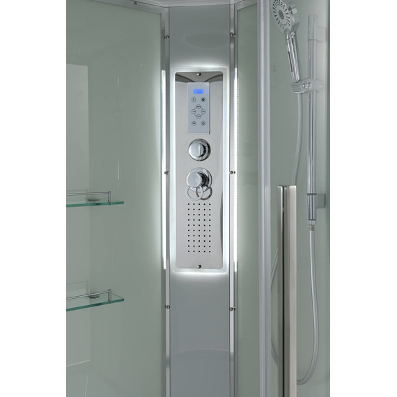 Гидробокс Avacan 90x90 см EM5090LEDT, хром/прозрачное (безсиликоновая сборка) - 8 Гидробокс Avacan 90x90 см EM5090LEDT, хром/прозрачное (безсиликоновая сборка) фото 8