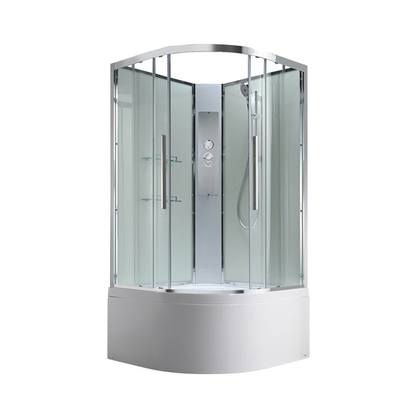 Душевая кабина Avacan 90x90 см EM5090NT, хром/прозрачное (безсиликоновая сборка) фото 