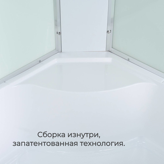 Душевая кабина Avacan 90x90 см EM5090NT, хром/прозрачное (безсиликоновая сборка) фото 5