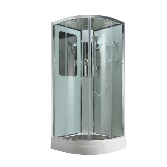 Душевая кабина Avacan 90x90 см A2090, хром/прозрачное (безсиликоновая сборка) фото 3