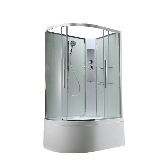 Душевая кабина Avacan 120x80 см EM5812RNT, хром/прозрачное (безсиликоновая сборка) фото 