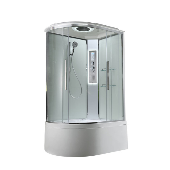 Гидробокс Avacan 120x90 см EM5912RLEDT, хром/прозрачное (безсиликоновая сборка) -  Гидробокс Avacan 120x90 см EM5912RLEDT, хром/прозрачное (безсиликоновая сборка) фото