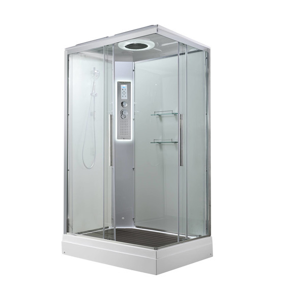 Гидробокс Avacan 120x90 см K2012LED, хром/прозрачное (безсиликоновая сборка) -  Гидробокс Avacan 120x90 см K2012LED, хром/прозрачное (безсиликоновая сборка) фото