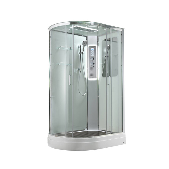 Гидробокс Avacan 120x90 см A2912RLED, хром/прозрачное (безсиликоновая сборка) -  Гидробокс Avacan 120x90 см A2912RLED, хром/прозрачное (безсиликоновая сборка) фото