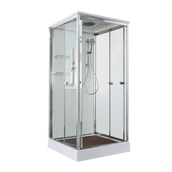 Душевая кабина Avacan 90x90 см V2090, хром/прозрачное (безсиликоновая сборка) фото 
