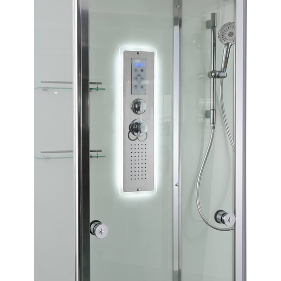 Гидробокс Avacan 100x80 см V2810LED, хром/прозрачное (безсиликоновая сборка) - 15 Гидробокс Avacan 100x80 см V2810LED, хром/прозрачное (безсиликоновая сборка) фото 15