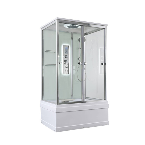 Гидробокс Avacan 120x90 см V5012LED, хром/прозрачное (безсиликоновая сборка) -  Гидробокс Avacan 120x90 см V5012LED, хром/прозрачное (безсиликоновая сборка) фото