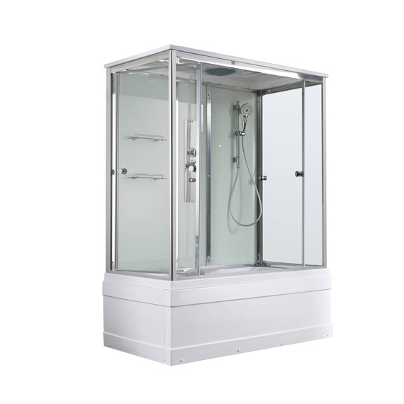 Душевая кабина Avacan 150x85 см V5015, хром/прозрачное (безсиликоновая сборка) фото 3