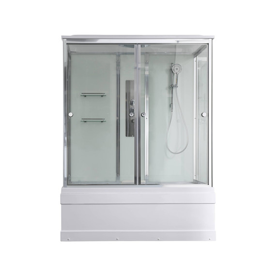 Душевая кабина Avacan 150x85 см V5015, хром/прозрачное (безсиликоновая сборка) фото 9