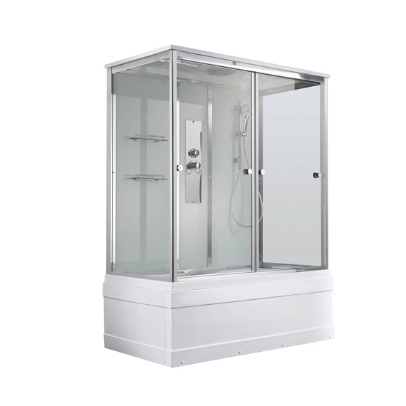 Душевая кабина Avacan 160x85 см V5016, хром/прозрачное (безсиликоновая сборка) фото 3