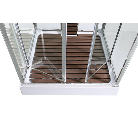 Гидробокс Avacan 100x100 см Z1910LED, хром/прозрачное (безсиликоновая сборка) - 16 Гидробокс Avacan 100x100 см Z1910LED, хром/прозрачное (безсиликоновая сборка) фото 16