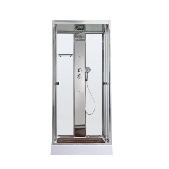 Душевая кабина Avacan 100x100 см Z1910, хром/прозрачное (безсиликоновая сборка) фото 5