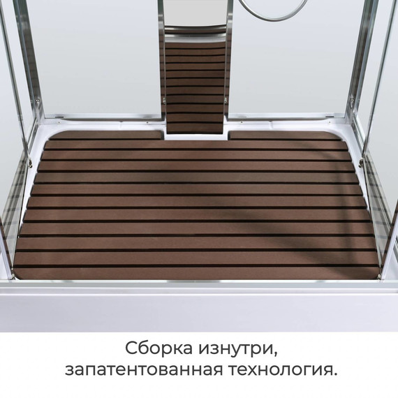 Душевая кабина Avacan 110x90 см Z1911, хром/прозрачное (безсиликоновая сборка) фото 5