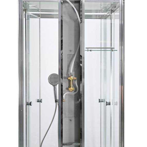 Душевая кабина Avacan 110x90 см Z1911, хром/прозрачное (безсиликоновая сборка) фото 15