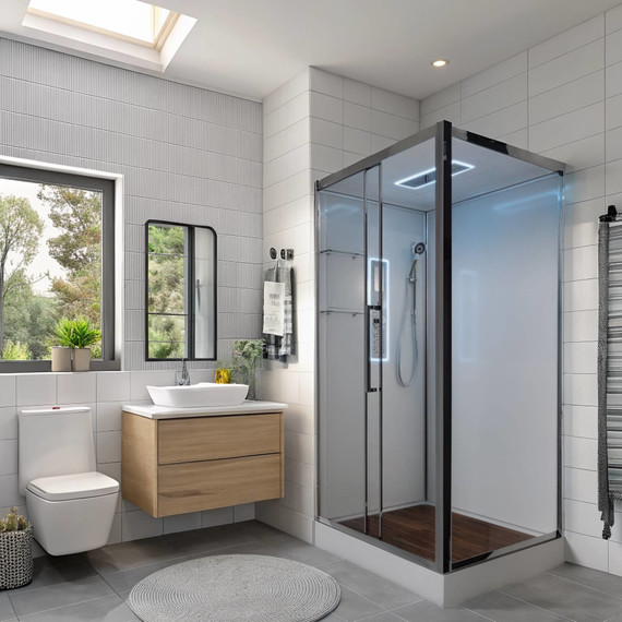 Гидробокс Avacan 110x90 см Z2911LED, хром/прозрачное (безсиликоновая сборка) - 7 Гидробокс Avacan 110x90 см Z2911LED, хром/прозрачное (безсиликоновая сборка) фото 7