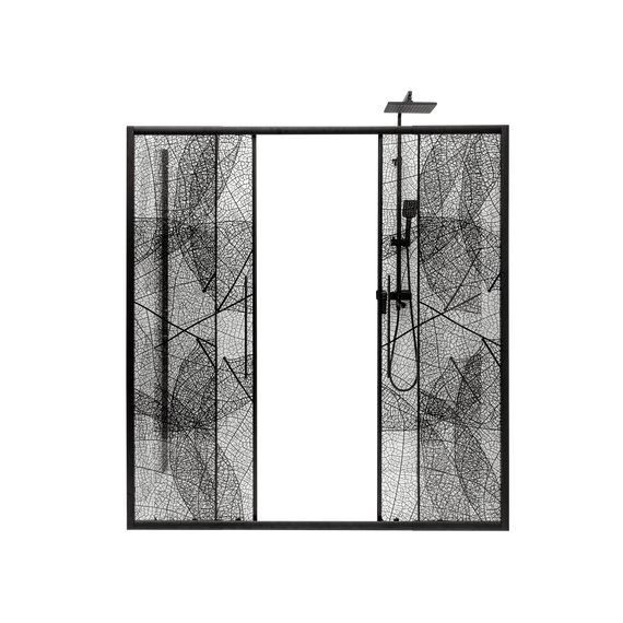 Душевая дверь Avacan (170-190) см FB2-170, чёрный/узор - 2 Душевая дверь Avacan (170-190) см FB2-170, чёрный/узор фото 2