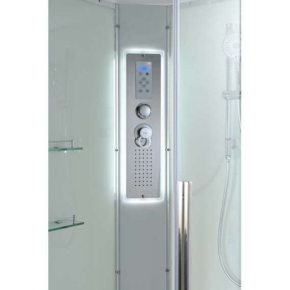 Гидробокс Avacan 80x80 см K2080LED, хром/прозрачное (безсиликоновая сборка) - 15 Гидробокс Avacan 80x80 см K2080LED, хром/прозрачное (безсиликоновая сборка) фото 15