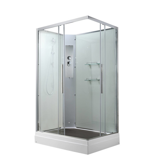 Душевая кабина Avacan 100x80 см K2810N, хром/прозрачное (безсиликоновая сборка) фото 3