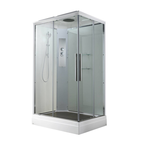 Душевая кабина Avacan 100x80 см K2810, хром/прозрачное (безсиликоновая сборка) фото 14