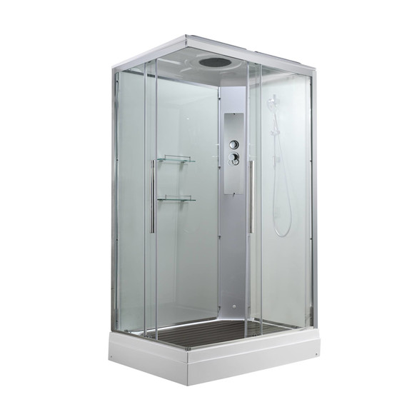 Душевая кабина Avacan 100x80 см K2810, хром/прозрачное (безсиликоновая сборка) фото 10